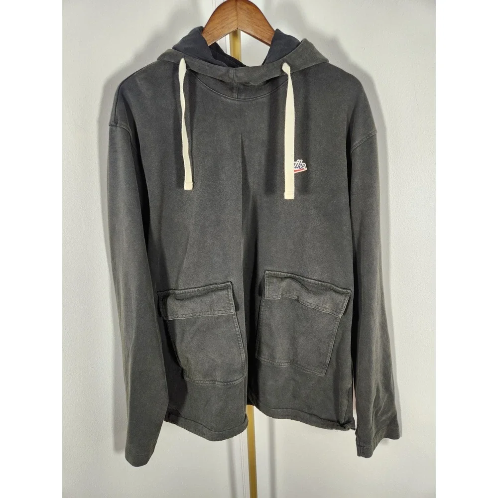 Nike Sportswear Black‎ Heritage Essential Knit Hoodie Flap Pocket Size XL